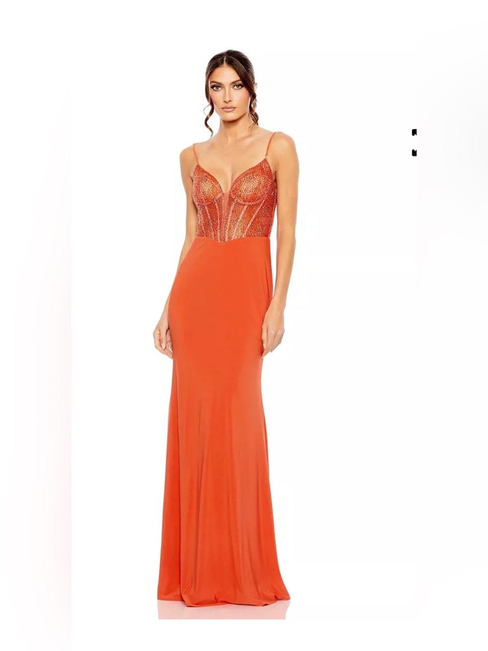 NWT Mac Duggal Women’s Sweetheart Mesh Embellished Gown Size 10 Retail $497
